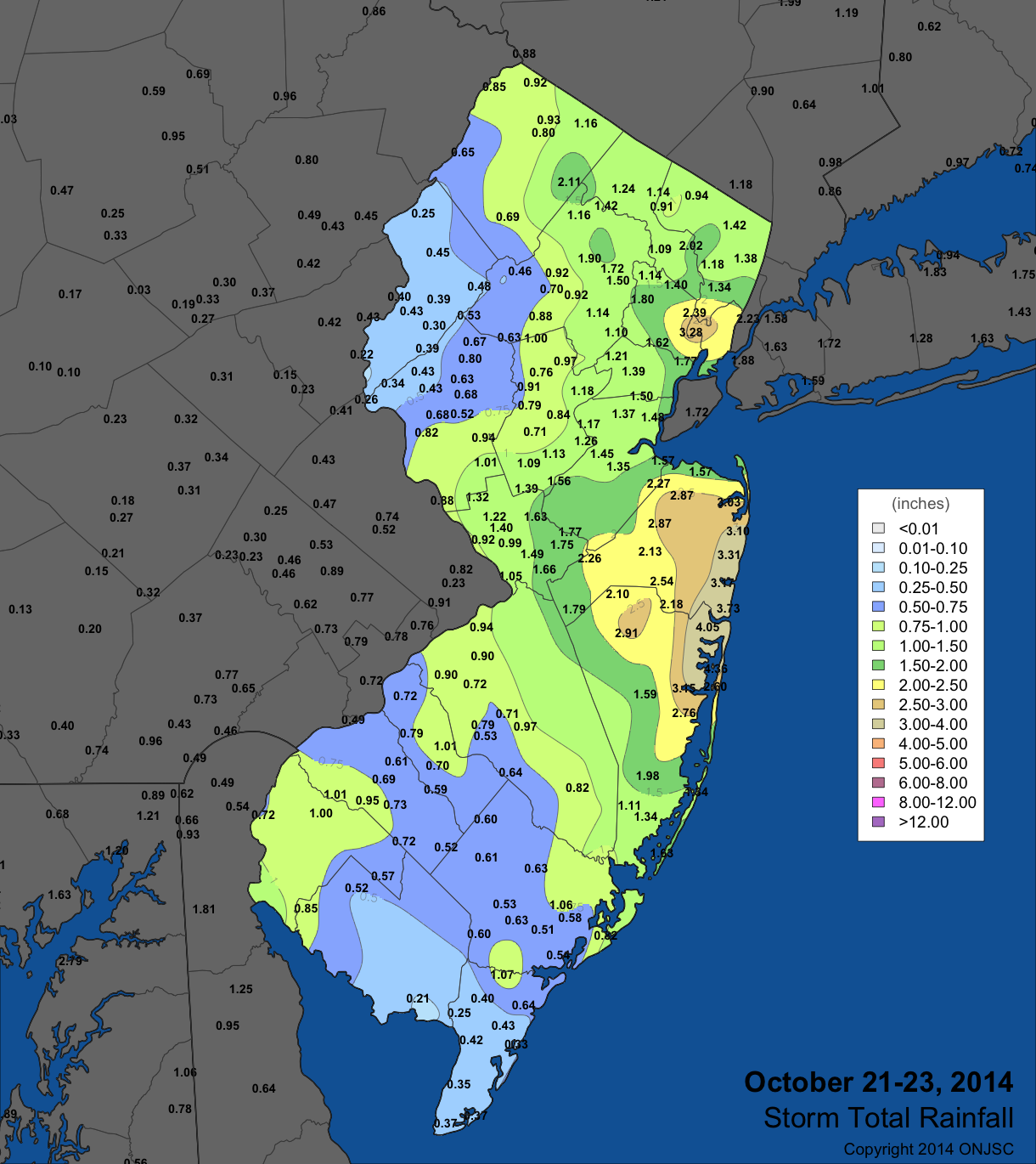 Oct 21-23 Rain Map