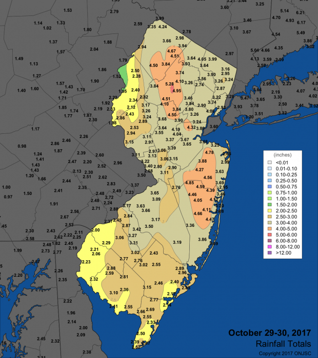 October 29-30 2017 rainfall total map