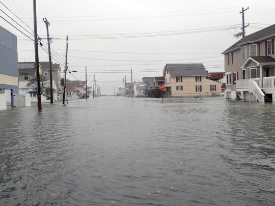 Tidal flooding in North Wildwood (Cape May County) on October 12th caused by a stalled nor'easter just off the coast. Photo by Greg Graham. Tidal flooding in North Wildwood (Cape May County) on October 12th caused by a stalled nor'easter just off the coast. Photo by Greg Graham.