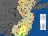 Tropical Storm Andrea rain totals