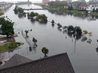 Flooding of Wesley Lake on the border of Asbury Park and Ocean Grove (Monmouth County) on September 29th. Submerged cars are located on aptly named Lake Avenue. (Photo courtesy of S. Isk).