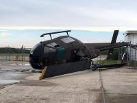 Strong thunderstorm winds toppled a helicopter and flipped a small plan at Cape May County Airport (Lower Township) on the afternoon of June 21st. Photo by Twitter user @Villasone.