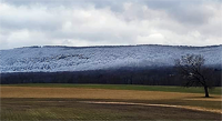 The pronounced snowline (at about 1000 feet elevation) near the base of Sunrise Mountain as seen from Rt 519 in the Beemerville section of Wantage (Sussex County) at 4:25 PM on January 23rd. Photo courtesy of Karen Walsh.