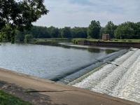 The confluence of the Raritan and Millstone Rivers as seen from the Delaware-Raritan Canal Towpath in Franklin Township (Somerset County) on August 20th. Photo by Dave Robinson.