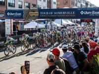 Photo of the Tour of Somerville bicycle race, held on the sunny and dry afternoon of May 26th.
