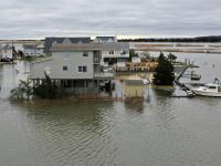 Drone photos of tidal flooding near the morning high tide on December 17th