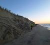 Significant beach erosion in Beach Haven (Ocean County) following days of strong wave action caused by Hurricane Erin. Photo by Beach Haven Mayor Colleen Lambert.