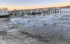 A blowout tide caused by strong westerly winds on February 18th in Brick Township (Ocean County).