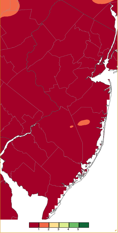 April 16–30, 2025, precipitation across New Jersey based on a PRISM (Oregon State University) analysis generated using NWS Cooperative, CoCoRaHS, NJWxNet, and other professional weather station observations from 8 AM on April 15th to 8 AM on April 30th.