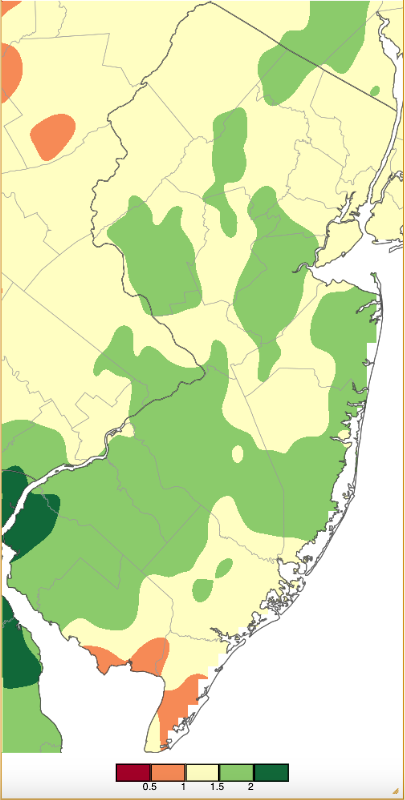 Precipitation across New Jersey from 8 AM on April 10th through 8 AM April 13th based on a PRISM (Oregon State University) analysis generated using NWS Cooperative, CoCoRaHS, NJWxNet, and other professional weather station observations.
