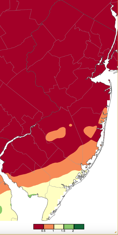 Precipitation across New Jersey from 8 AM on April 6th through 8 AM April 8th based on a PRISM (Oregon State University) analysis generated using NWS Cooperative, CoCoRaHS, NJWxNet, and other professional weather station observations.