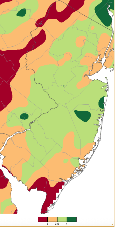 December 2025 precipitation across New Jersey based on a PRISM (Oregon State University) analysis generated using NWS Cooperative, CoCoRaHS, NJWxNet, and other professional weather station observations from approximately 7 AM on November 30th to 7 AM on December 31st.