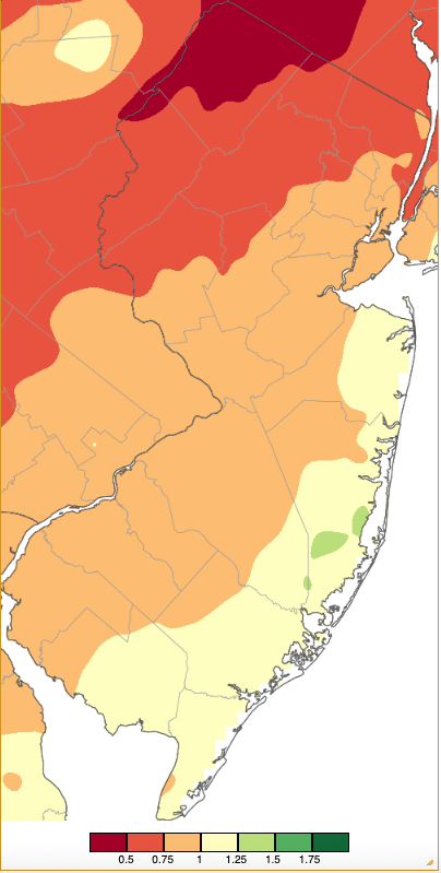 Precipitation across New Jersey from 7 AM on December 1st through 7 AM December 3rd based on a PRISM (Oregon State University) analysis generated using NWS Cooperative, CoCoRaHS, NJWxNet, and other professional weather station observations.
