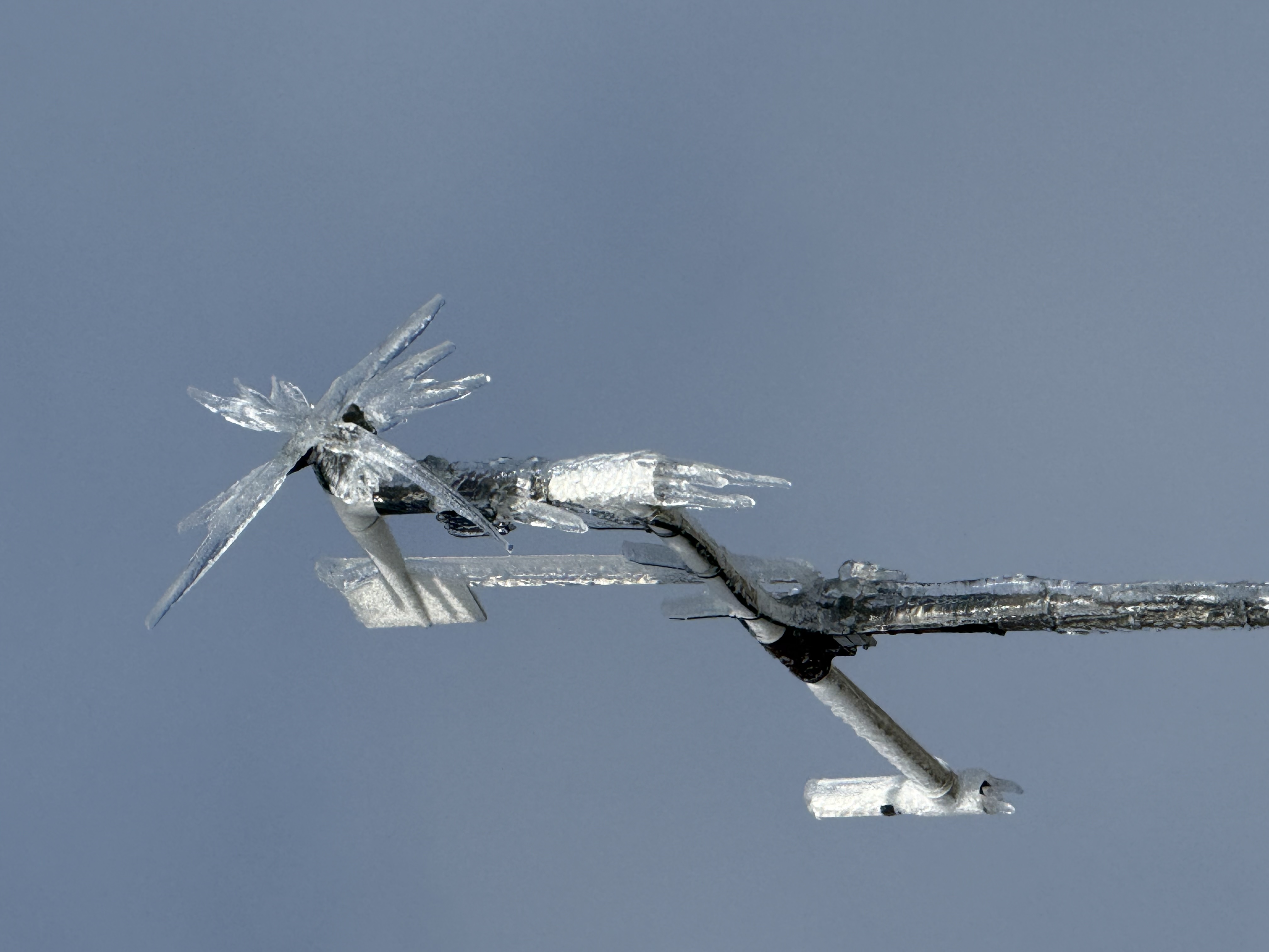 Freezing rain-encased anemometer at the Rutgers NJ Weather Network High Point Monument station on February 21st.