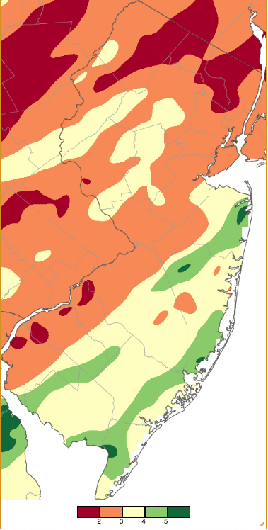 September 2025 precipitation across New Jersey based on a PRISM (Oregon State University) analysis generated using NWS Cooperative, CoCoRaHS, NJWxNet, and other professional weather station observations from approximately 8 AM on August 31st to 8 AM on September 30th.