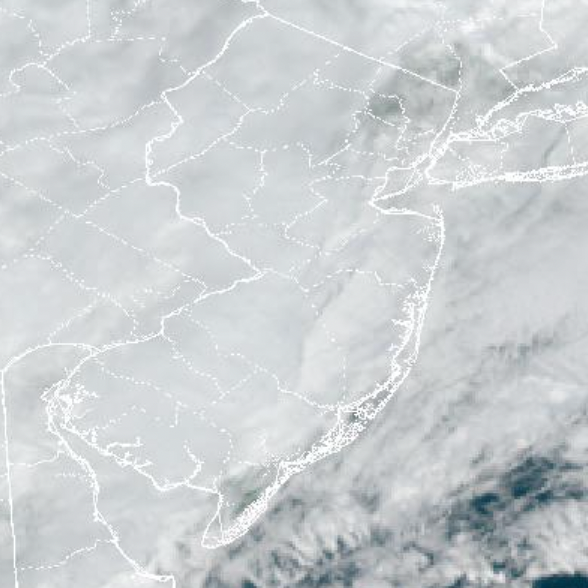 Visible satellite image over New Jersey at 1:16 PM EST on October 5th (NOAA/NESDIS).