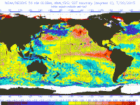 Sea Surface Temperature (SST) anomalies for July 20, 2015.