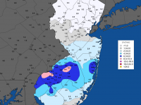 Snowfall totals map from December 8th