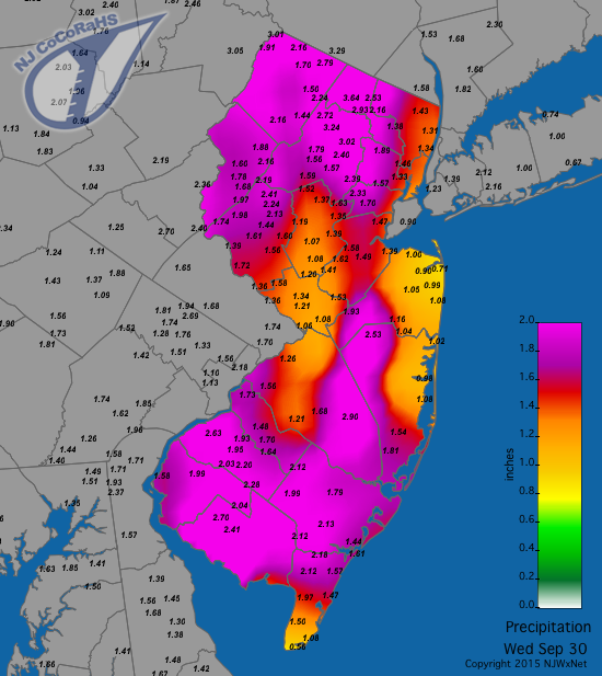 Sept 30 rain map