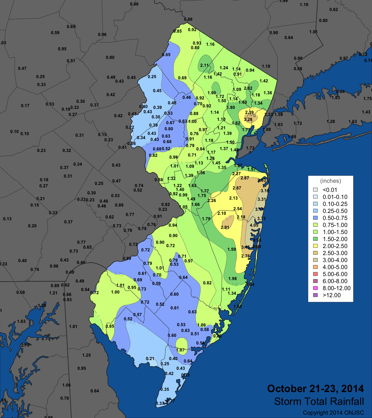 rainfall totals nj