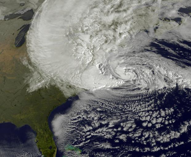 Hurricane Sandy satellite image