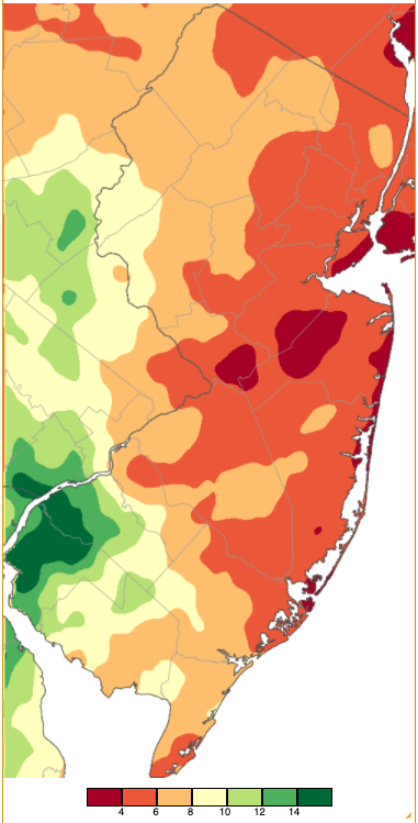 August 2020 PRISM precipitation estimate map