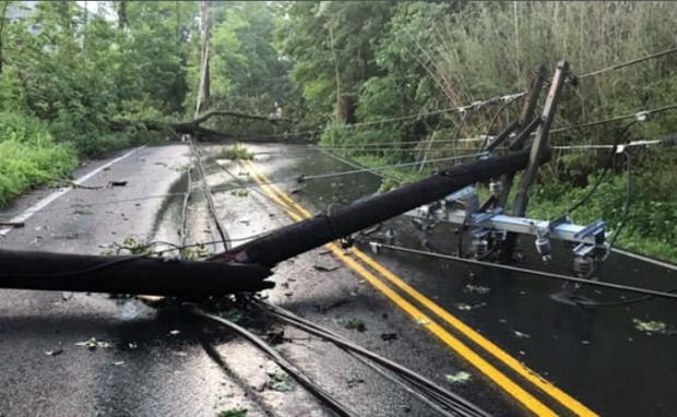 Thunderstorm wind damage in Holmdel