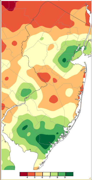 July 2020 PRISM precipitation estimate map