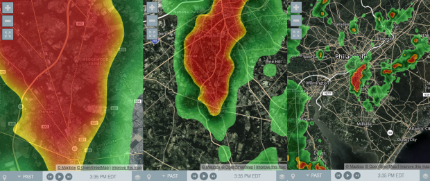 Radar images from June 20th Sewell deluge