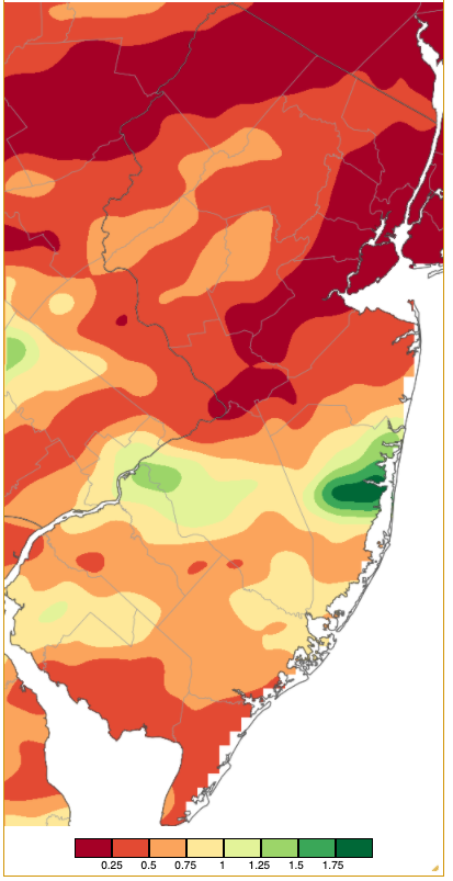 Rainfall from approximately 7 AM on May 26th to 7 AM on May 27th based on an analysis generated using NWS Cooperative and CoCoRaHS observations