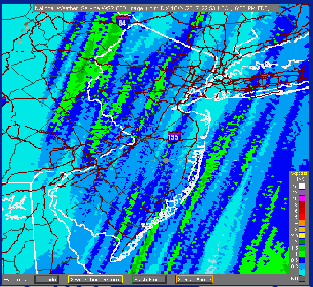 October 24 radar estimate precip