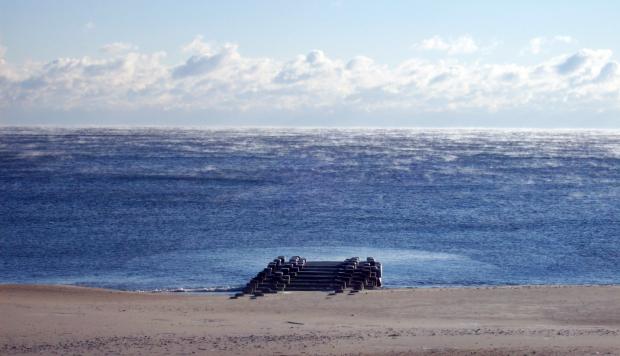 Sea smoke photo