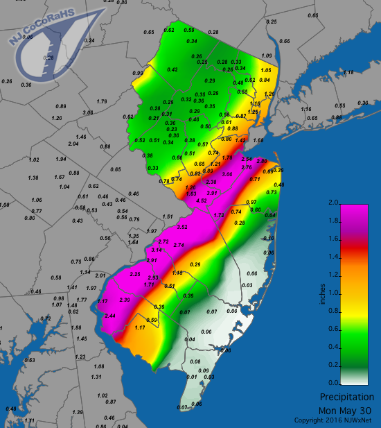 May 30th precipitation map