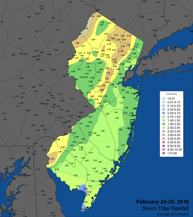 Feb 23-25 2016 rainfall map