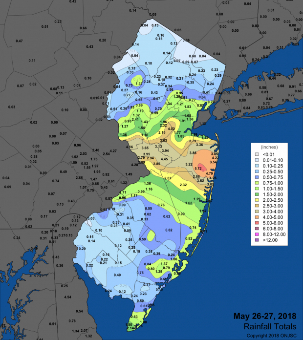 Rainfall map May 26-27