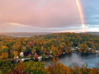 Colorful foliage surrounding Lake Hopatcong (Sussex County) on October 31st, bringing a tranquil close to a turbulent end of October. Photo courtesy of Kelly Wallis.